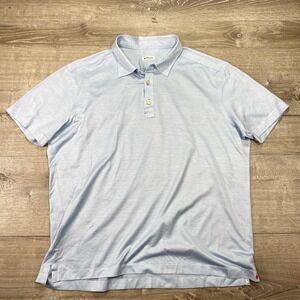 Kiton Polo Shirt Mens 46 Light Blue Solid Short Sleeve Luxury Soft Knit Casual